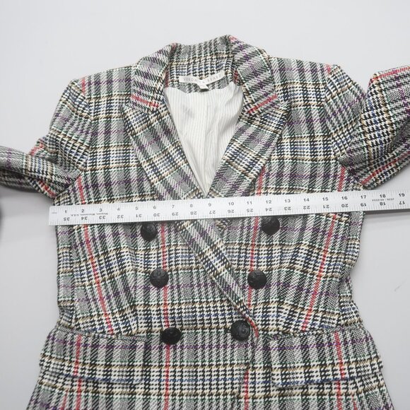 Veronica Beard Double Breasted Plaid Empire Dickey Blazer Jacket 2 - Picture 12 of 16